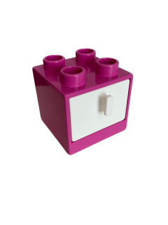 Lego Duplo skříňka s šuplíkem růžovobílá
